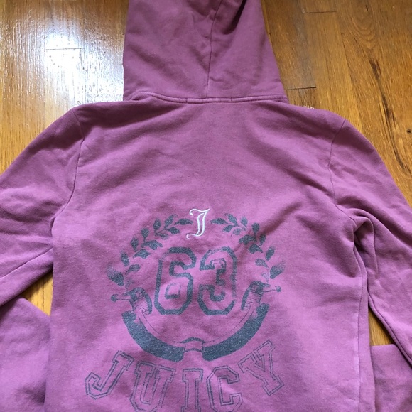 Juicy Couture Pink Cotton-Blend Zip Jacket W/Hood - Picture 4 of 4